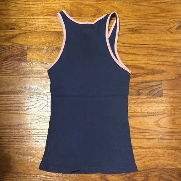 Von Dutch Dark Blue Tank with Pink Trim - Picture 5 of 5